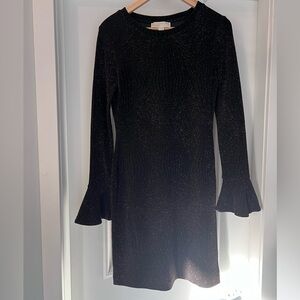 Michael Kors Black & Pink Shimmer Stretchy Long Sleeve Dress Size S - NEVER WORN